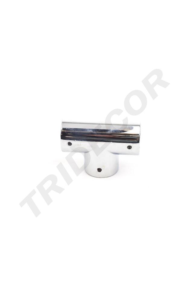 Conector metálico para tubo en T 3 salidas 25mm