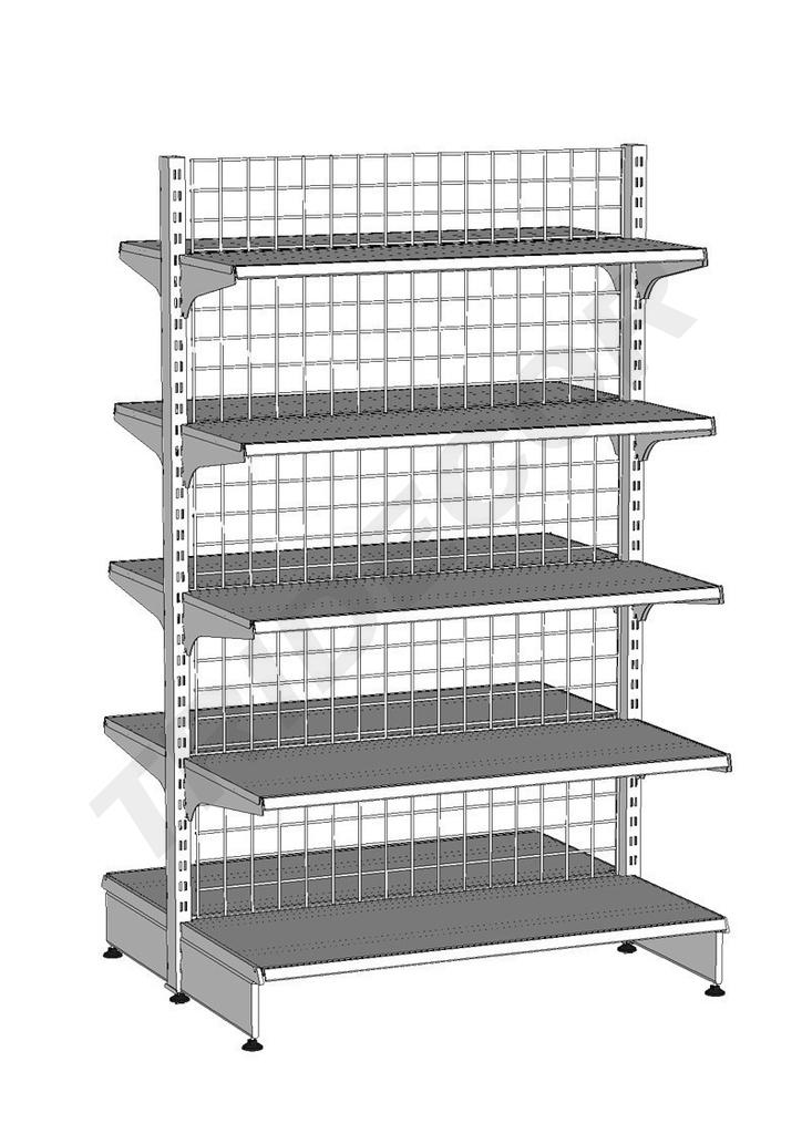 Estantería de Góndola Metálica 120x200 cm Blanca