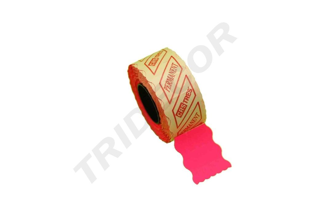 Etiquetas Fucsia 26X12mm Paquete de 8 Rollos