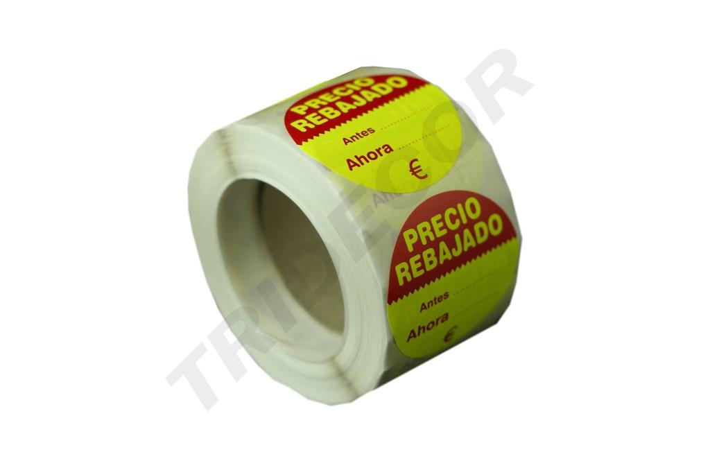 Pegatina de Precio Reducido 5X5cm 500 unidades