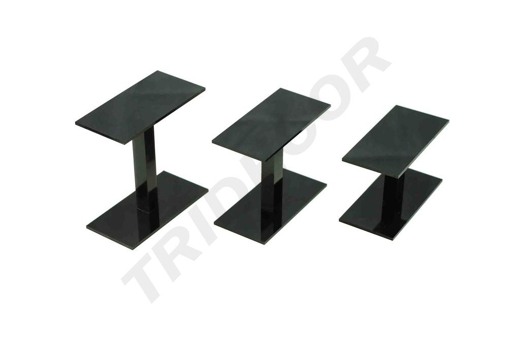 Soporte de Exhibición de Acrílico | Color Negro | 3 Alturas