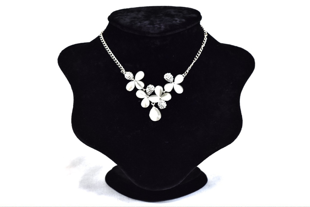 Exhibidor grande de collar de terciopelo negro