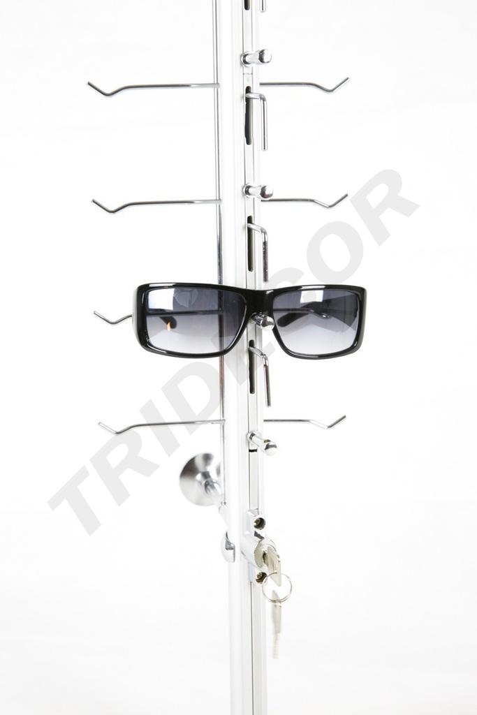 Expositor de 14 Gafas con Cerradura para Pared 125X16cm, 10 unidades/caja