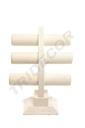 Expositor Triple para Pulseras de Lino Beige 32X26X23cm