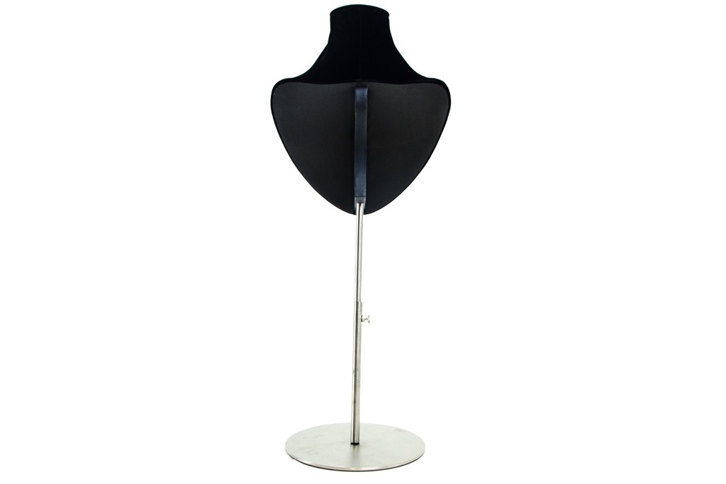 Soporte de exhibición ajustable para collares de terciopelo negro