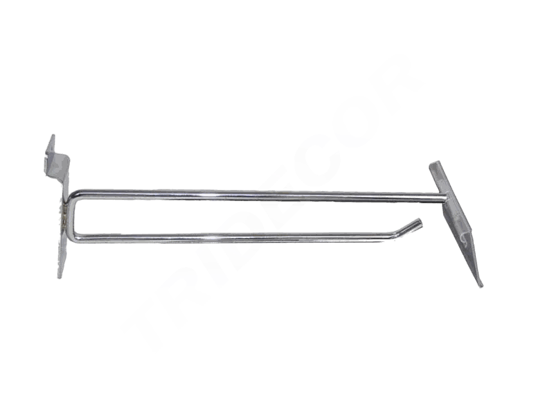 Gancho con soporte de precio para tubo rectangular 35 cm 7 mm