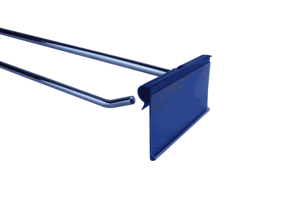 Gancho con soporte de precio para tubo rectangular 35 cm 7 mm