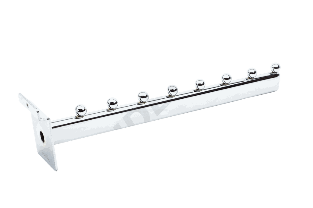 Colgador inclinado con 8 bolas para panel de lamas de 35cm