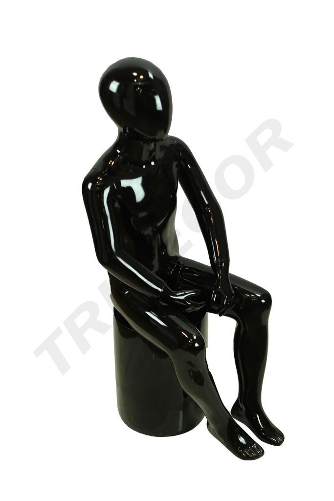 040855-maniquí-infantil-sentado-negro-brillo-8-años-tridecor