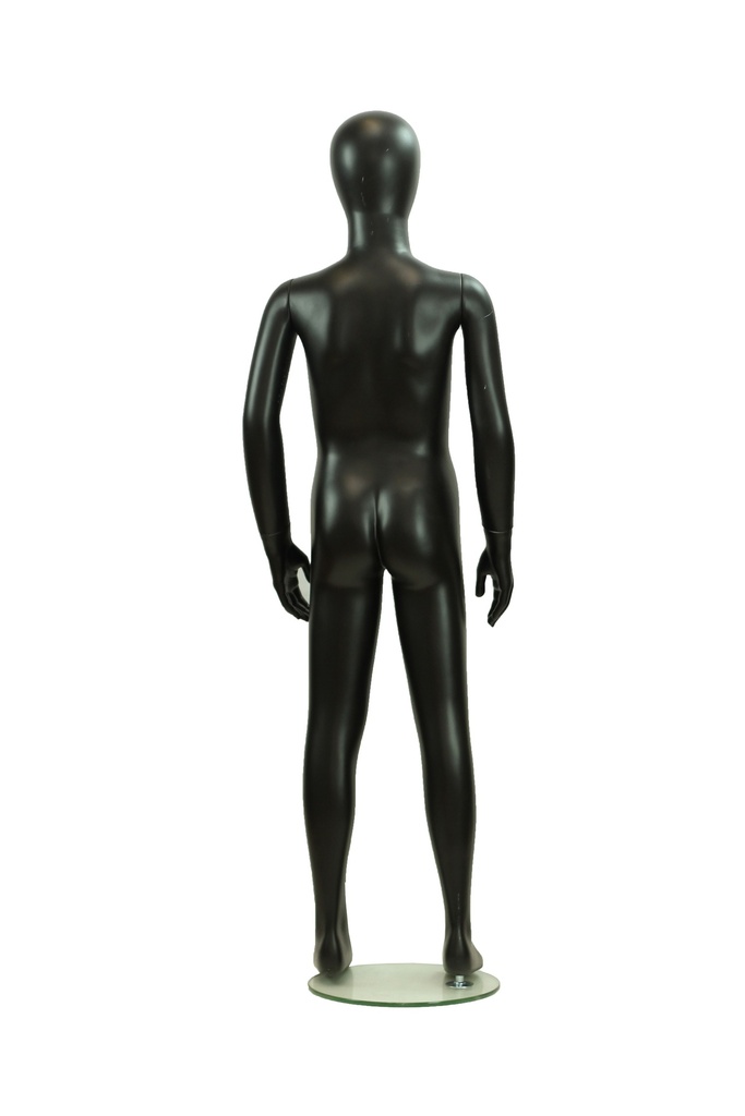 Maniquí Infantil de Fibra de Vidrio Negro Mate 8-10 Años