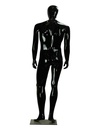 Maniquí Masculino Lacado en Negro Brillante Sin Características