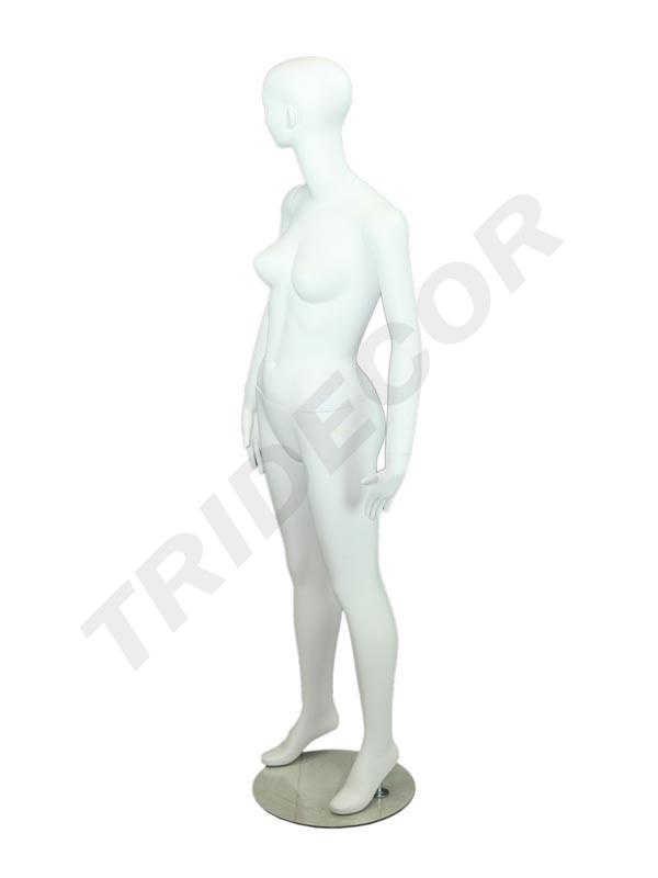 Maniquí de Mujer Alta en Blanco Mate con Cara