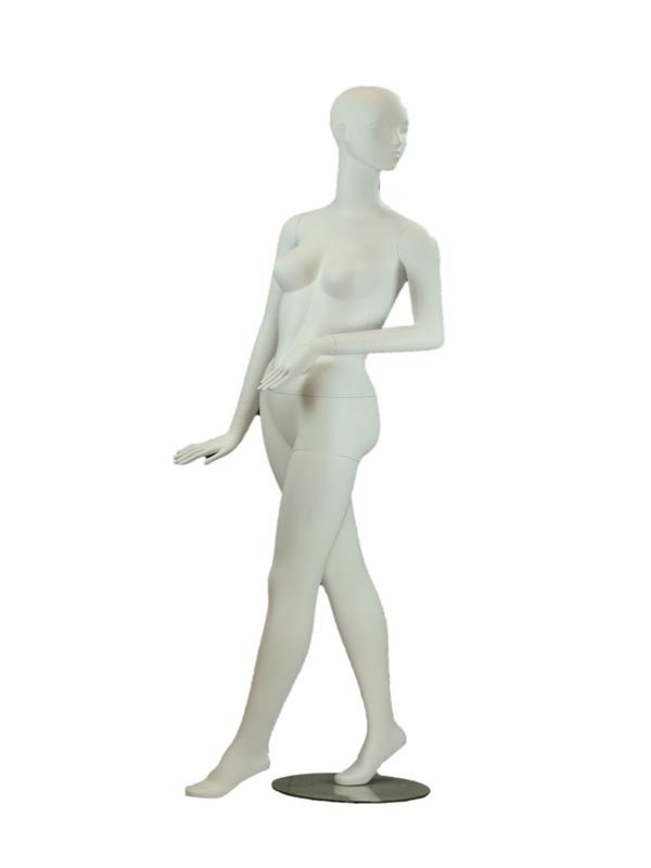 Maniquí de Mujer Alta en Blanco Mate con Cara