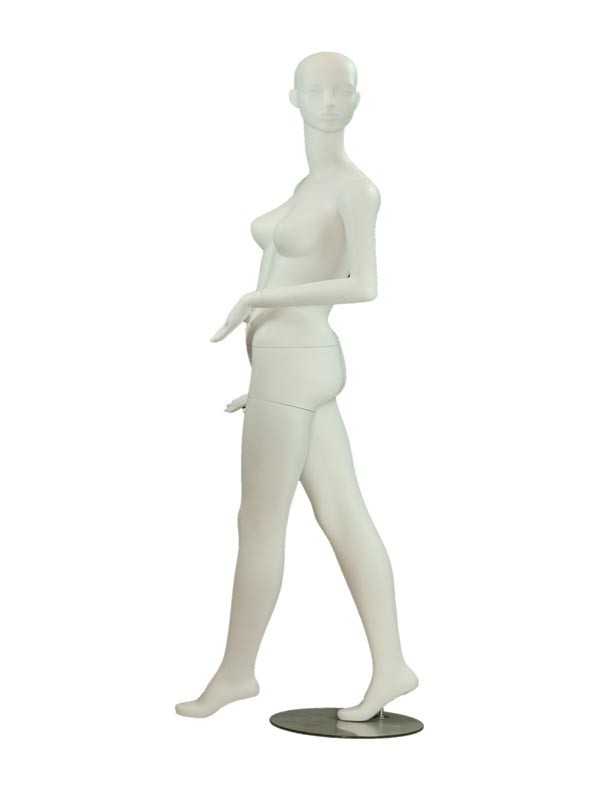 Maniquí de Mujer Alta en Blanco Mate con Cara