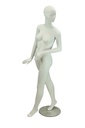 Maniquí de Mujer Alta en Blanco Mate con Cara