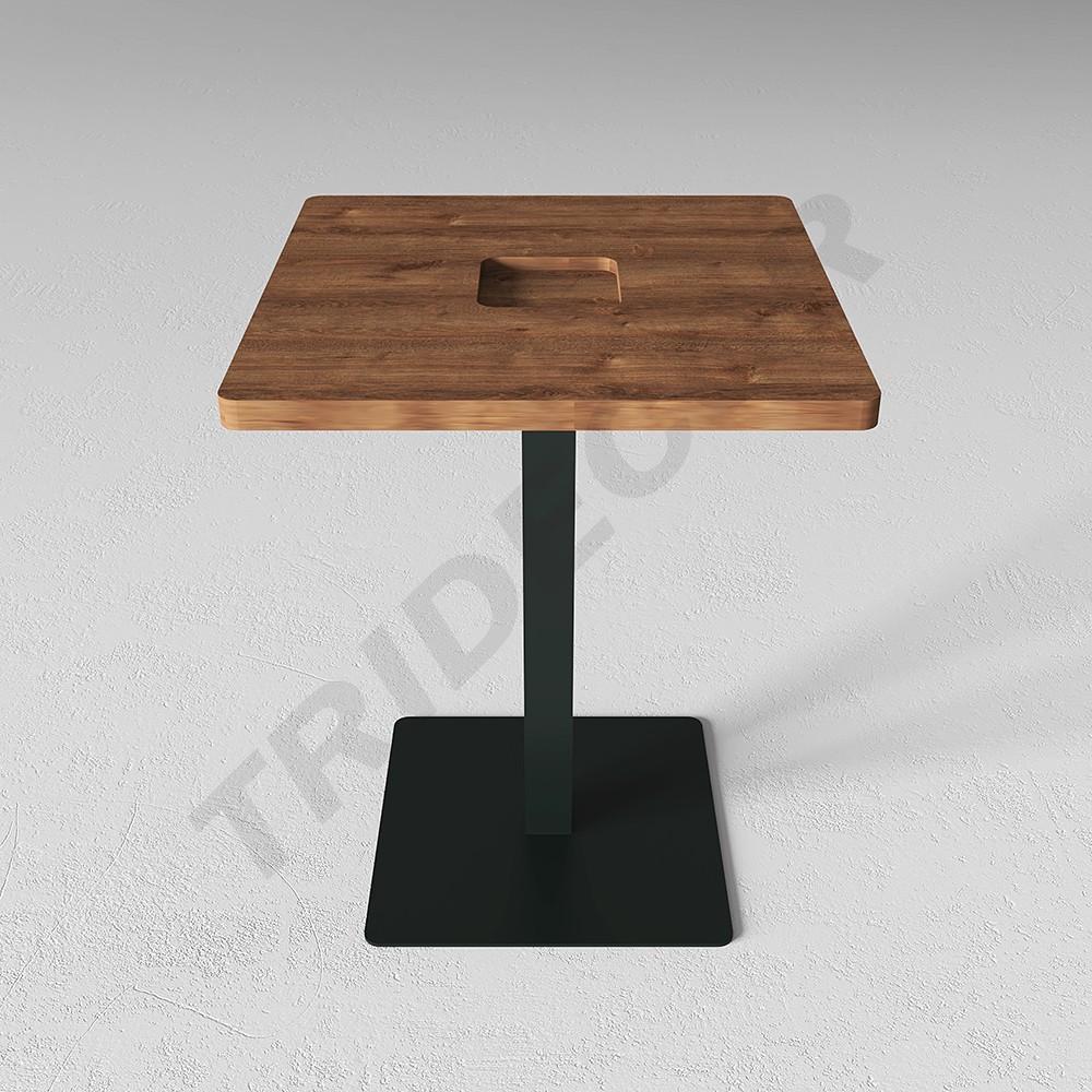 Mesa cuadrada de madera para hostelería 60X60X76.4cm Varios colores