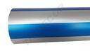 Papel de regalo con rayas anchas color plata y azul 31cm