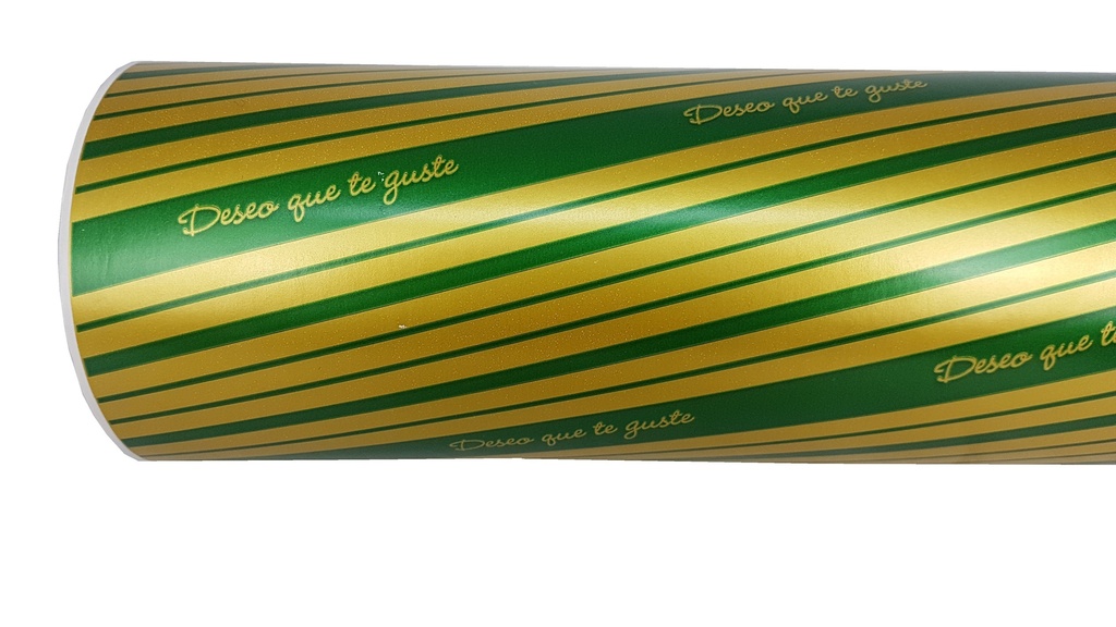 Espero que te guste el papel de regalo verde y dorado de 31cm