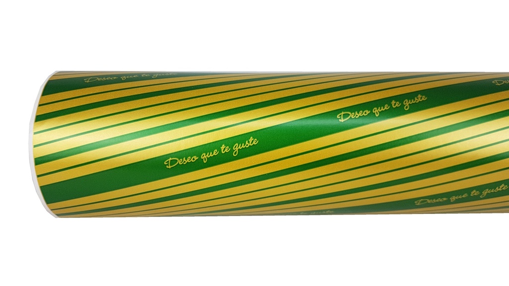 Deseo que Te Guste el Papel de Regalo Verde y Dorado 62cm