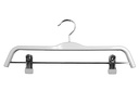 Percha de Madera Blanca con Clips 37,5cm 5 unidades
