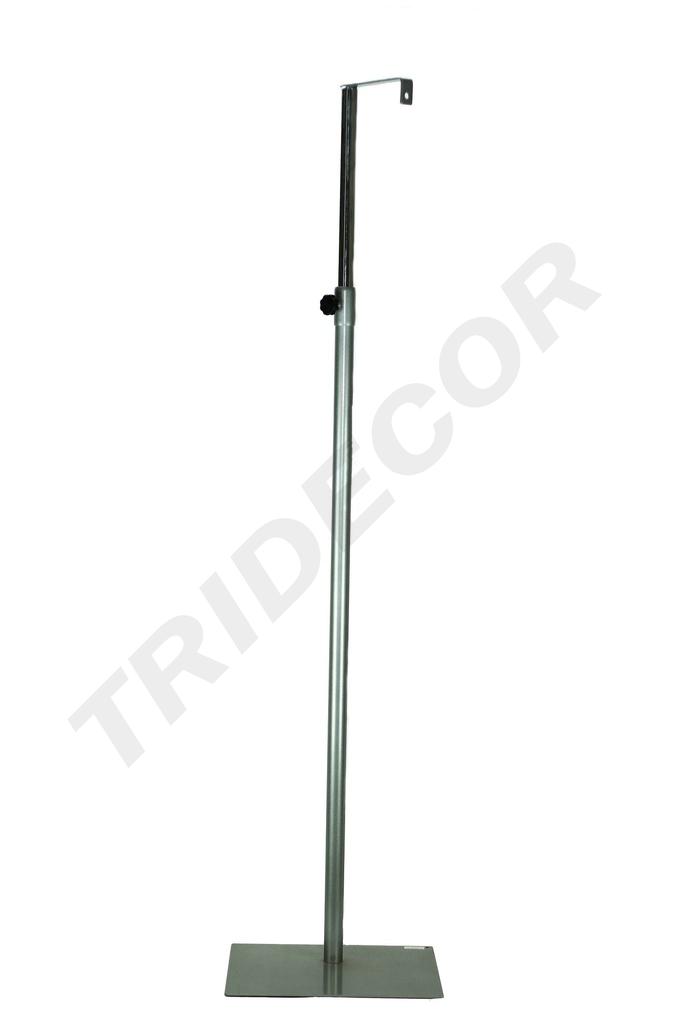 Base de Metal Cromado Ajustable para Bustos Colgantes