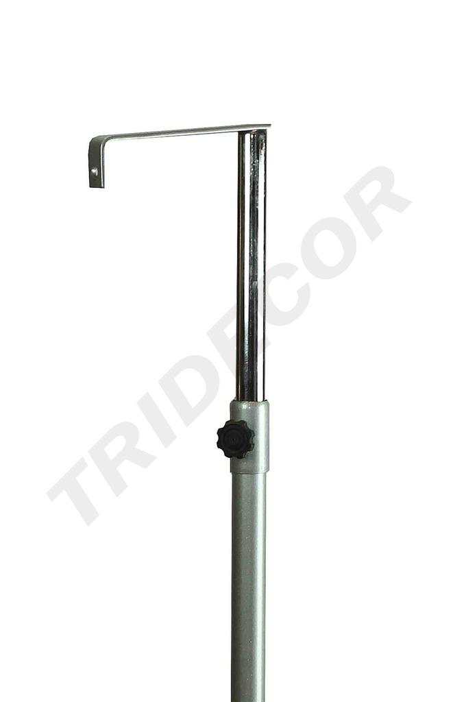 Base de Metal Cromado Ajustable para Bustos Colgantes