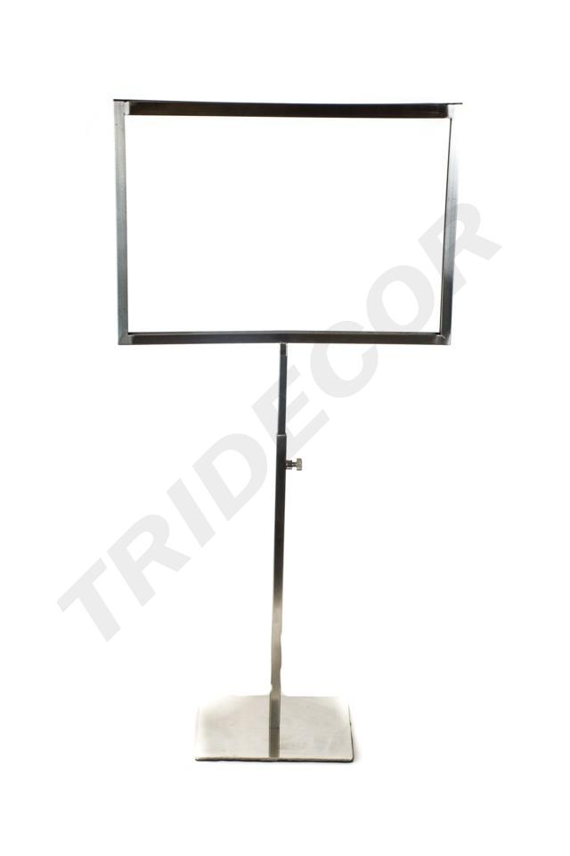 Soporte ajustable para póster A4 de acero mate