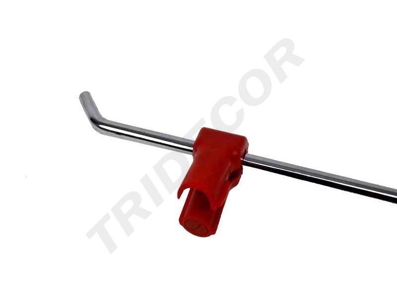 Alarma antirrobo para gancho de 6mm, rojo, 100/paquete, 1000/caja