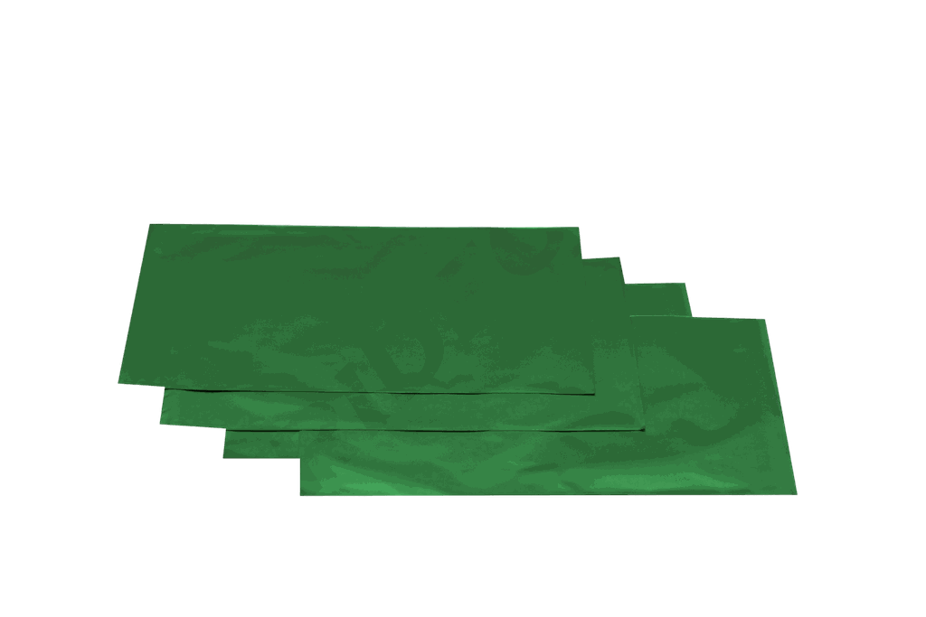 Sobre verde metálico 40X25cm 50 unidades