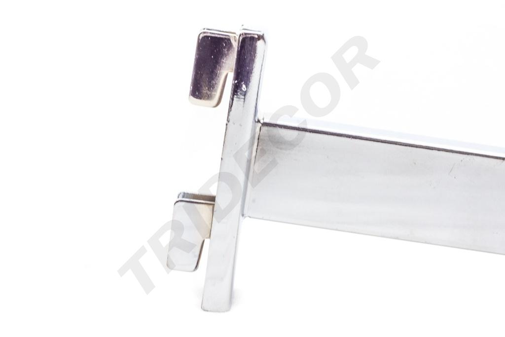 Soporte tubular rectangular para sistema de cremallera 15cm