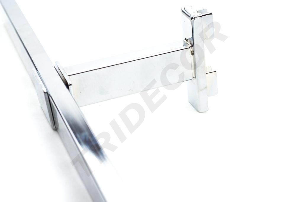 Soporte Tubular Rectangular para Sistema de Cremallera 10 cm