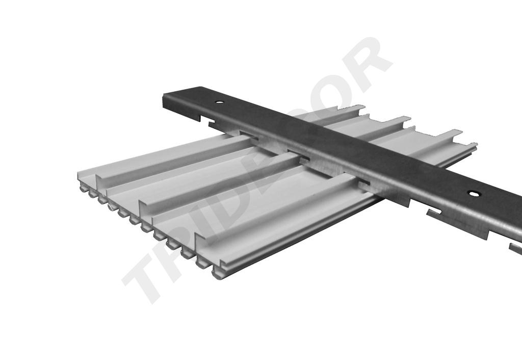 Fijación para lama de aluminio ranurado de 240cm