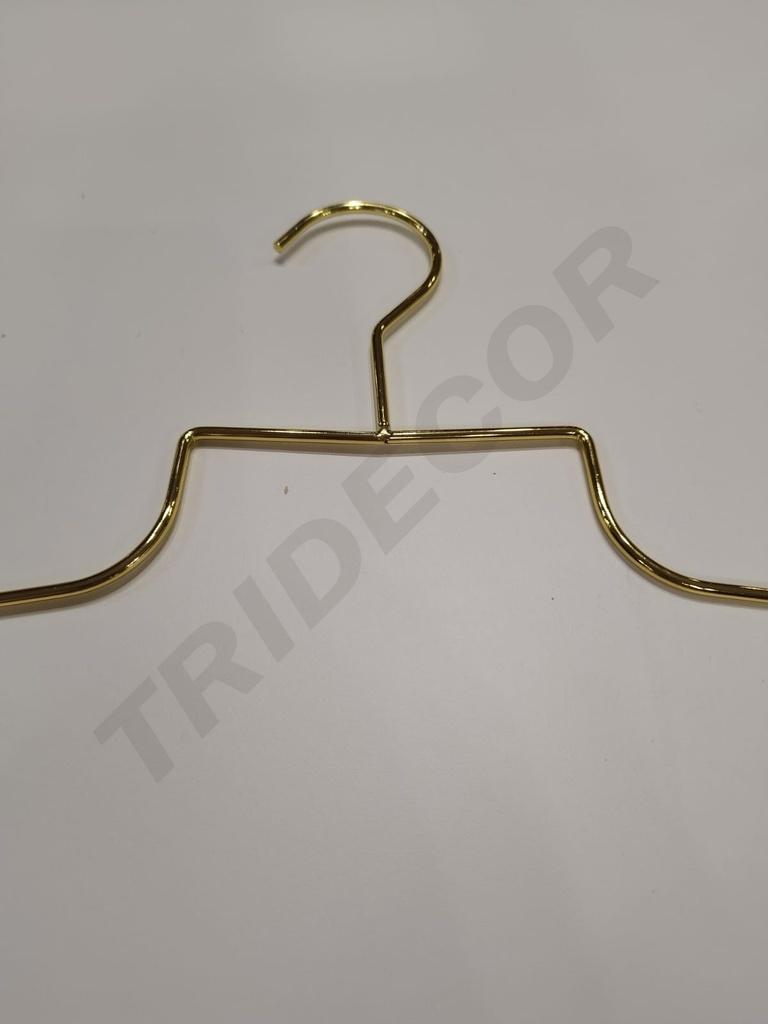 Percha de silueta de mujer de metal dorado simple