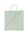 Bolsas de Papel Mango Rizado 27X12X37cm Blanco 25 unidades