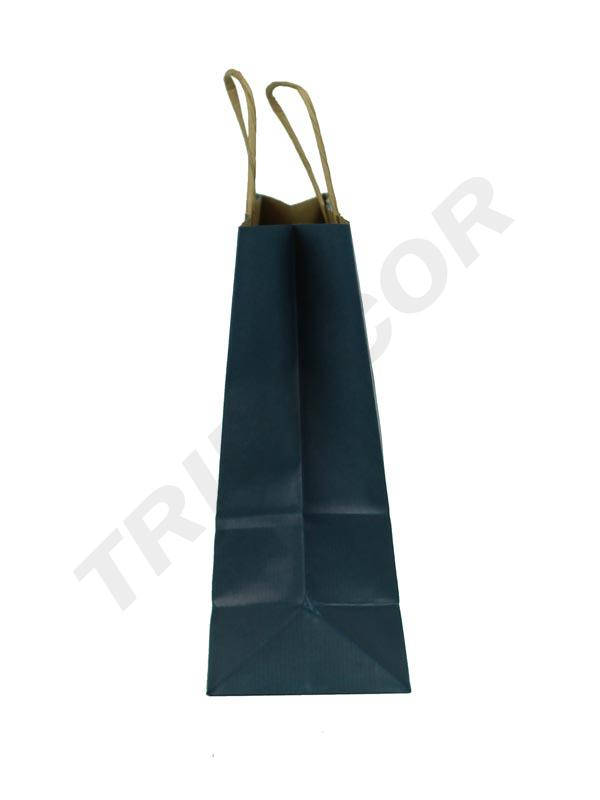 Bolsa de Papel Azul Marino 32x13x41cm 25/Paquete 200/Caja