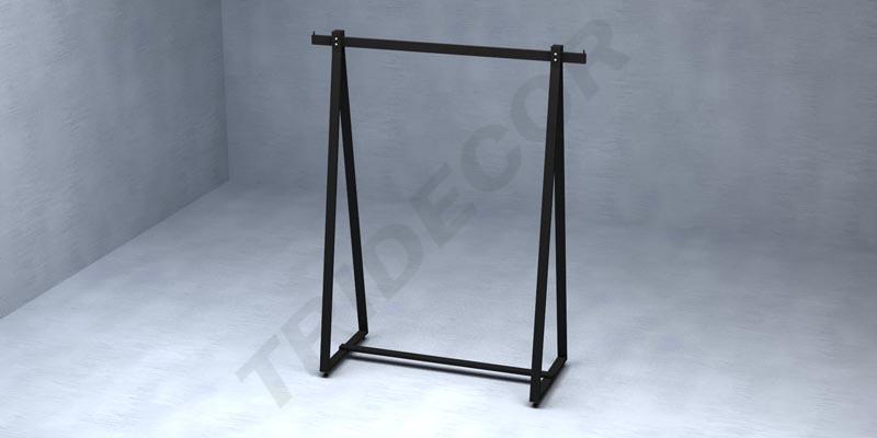 Perchero De Forma Triangular Color Negro 150X120X48 Cm Tridecor