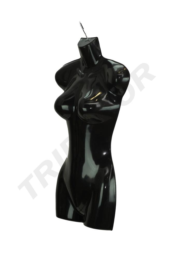 Busto de mujer de plástico negro