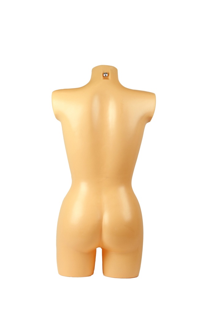 Busto de medio cuerpo de una mujer de color carne