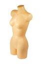 Busto de medio cuerpo de una mujer de color carne