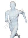 Maniquí de Hombre Deportivo Corriendo en Fibra de Vidrio Blanco Mate