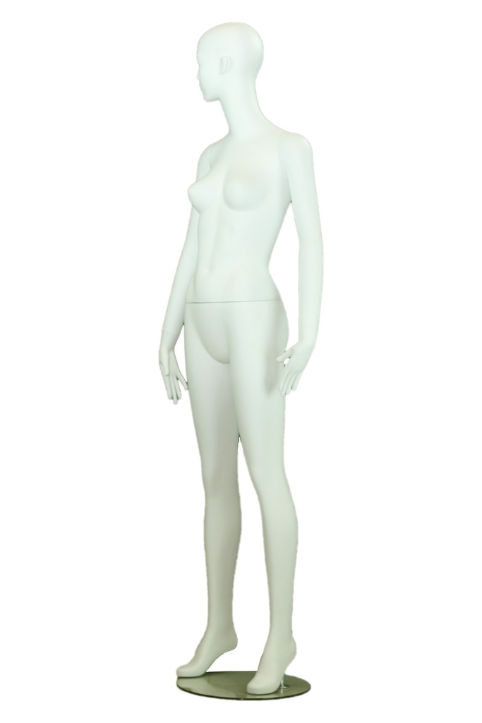 Maniquí de Mujer Alta en Blanco Mate con Cara