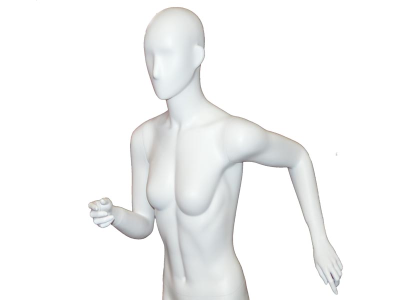 Maniquí de Corredora Femenina Blanco Mate