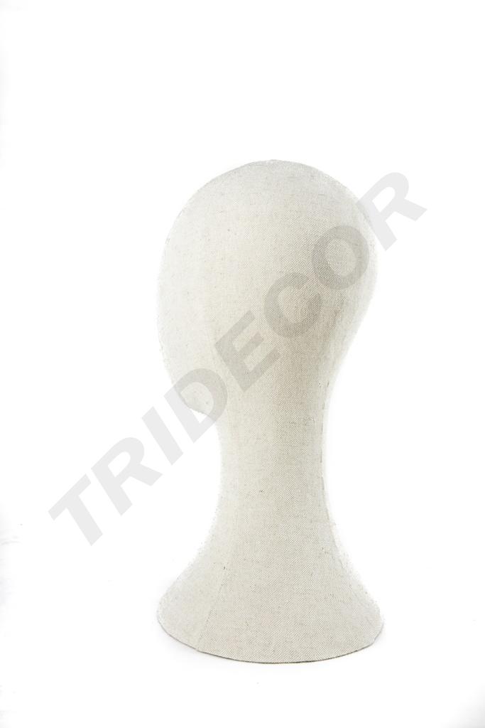 Cabeza de Hombre de Lino Beige 40 cm