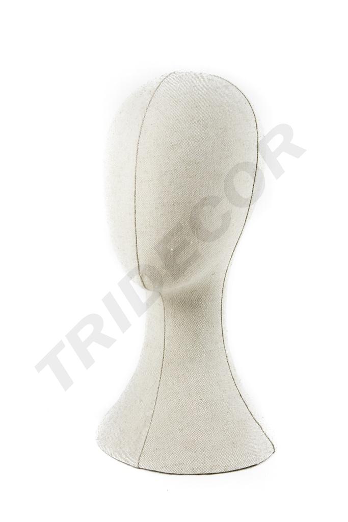 Cabeza de Hombre de Lino Beige 40 cm