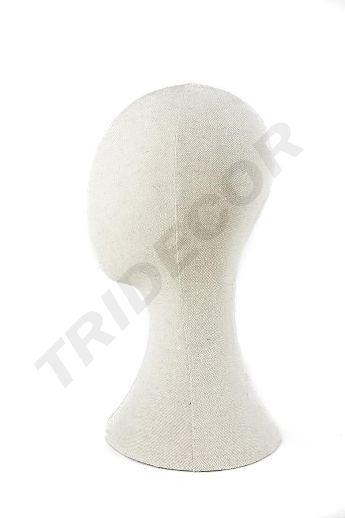 Cabeza de Hombre de Lino Beige 40 cm