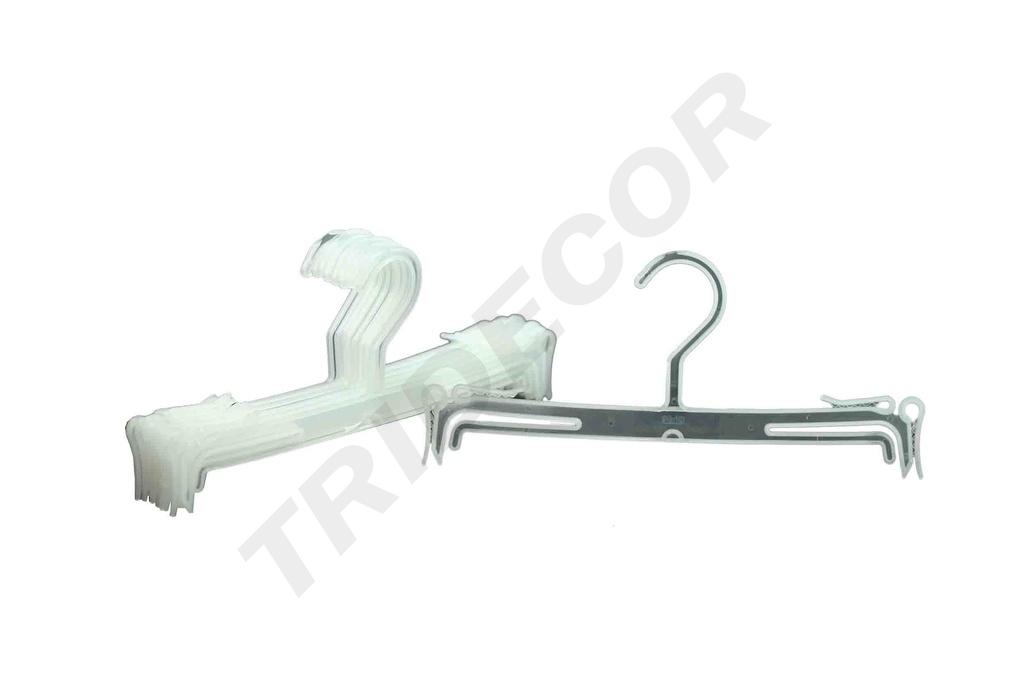 Percha de Plástico Flexible para Lencería 31cm 10 unidades