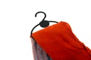 Percha de plástico ovalada para bufandas, color negro, 10 unidades