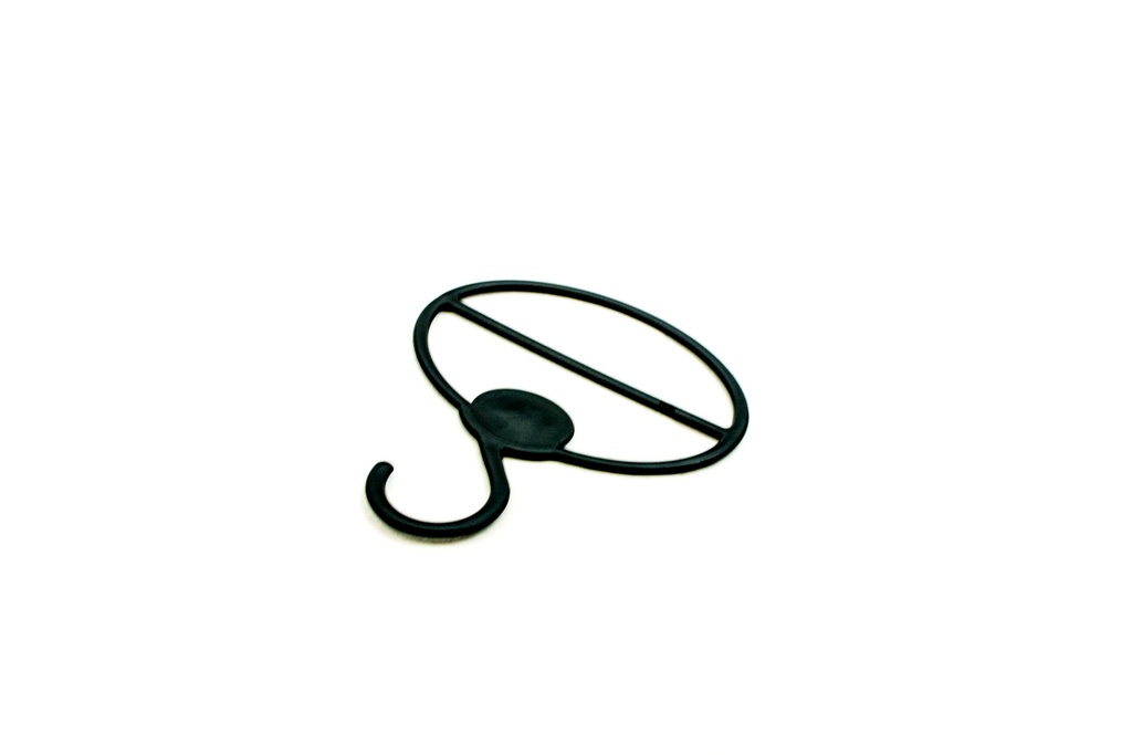 Percha de plástico ovalada para bufandas, color negro, 10 unidades