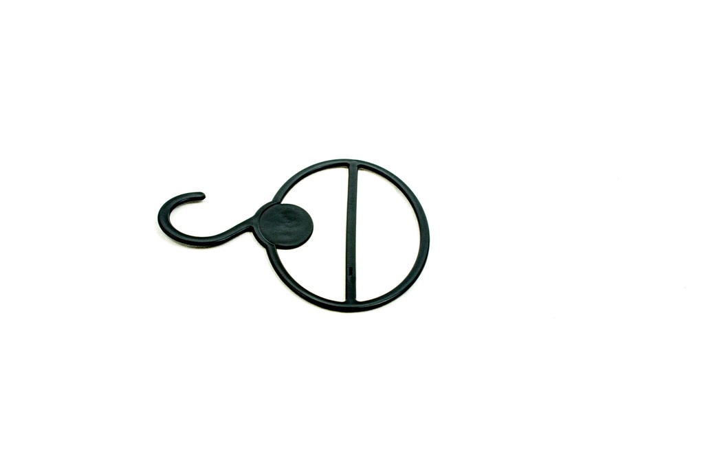Percha de plástico ovalada para bufandas, color negro, 10 unidades