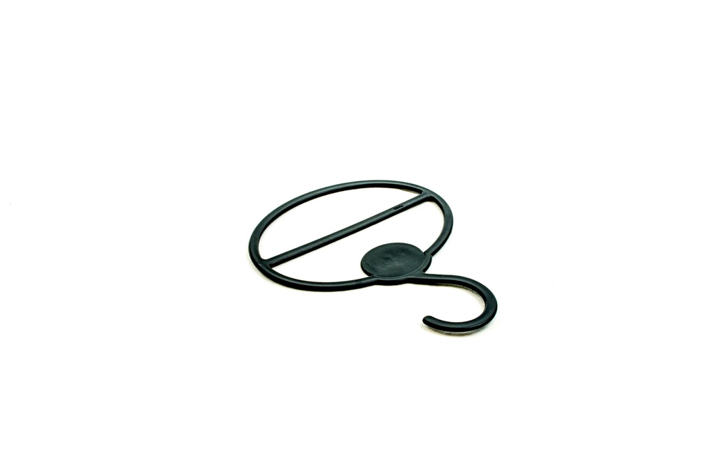 Percha de plástico ovalada para bufandas, color negro, 10 unidades